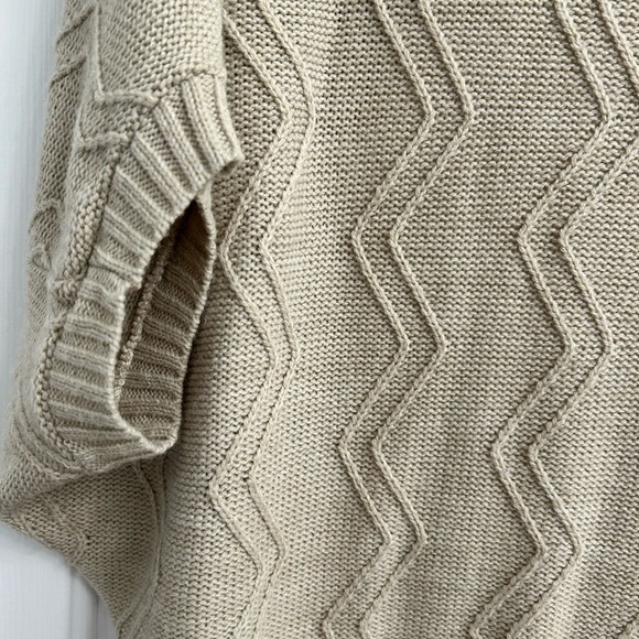 Windsor Open Knit Sweater Shrug in Camel - Picture 5 of 5